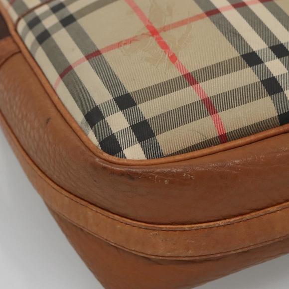 Burberrys Nova Check Blue Label Shoulder Bag Canvas Beige...